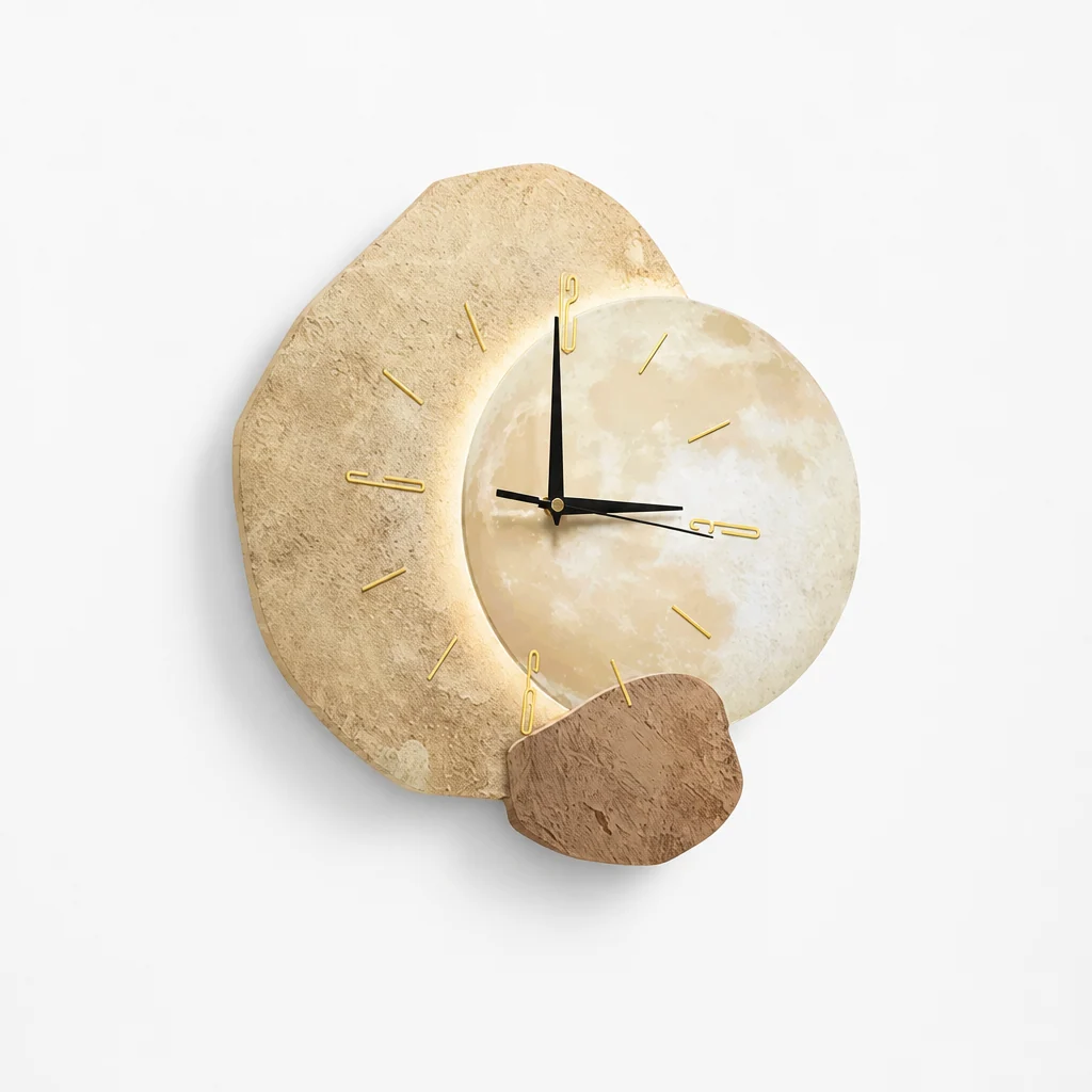 Wall Lamp Asymmetrical Crystal With Built-In Clock - Image 4