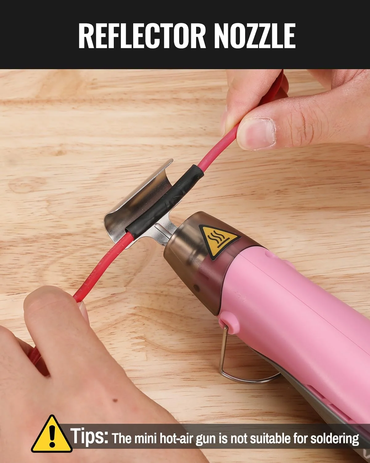 WORKPRO 7.2V Mini Cordless Heat Gun, 842°F Heating, 3 Temp Settings - Image 7