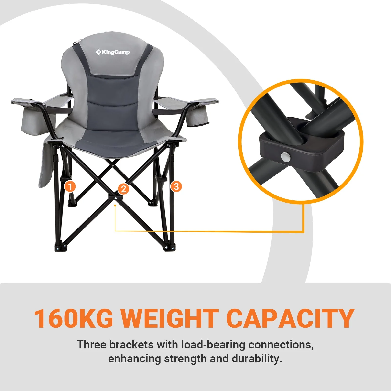 KingCamp Lumbar Support Oversized Camping Chair - Image 41