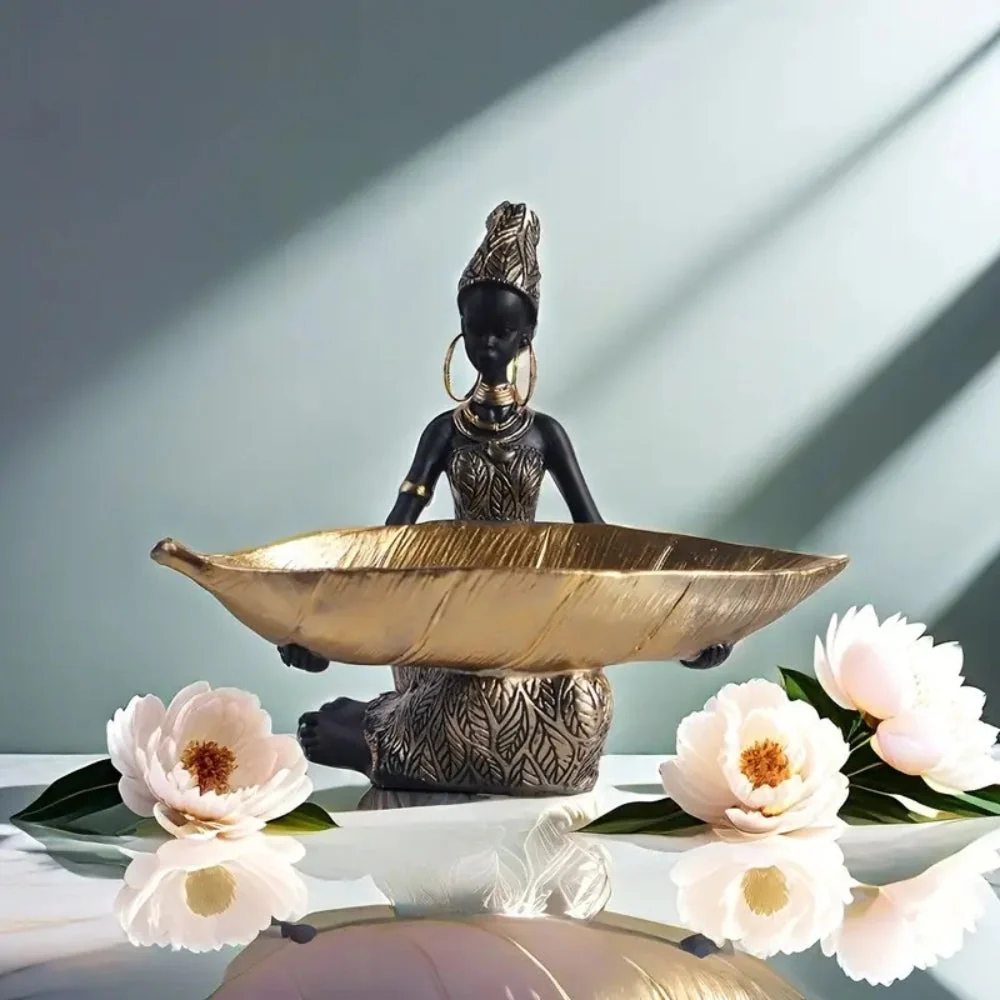 Jewelry Holder Resin Female Figure Trinket Tray