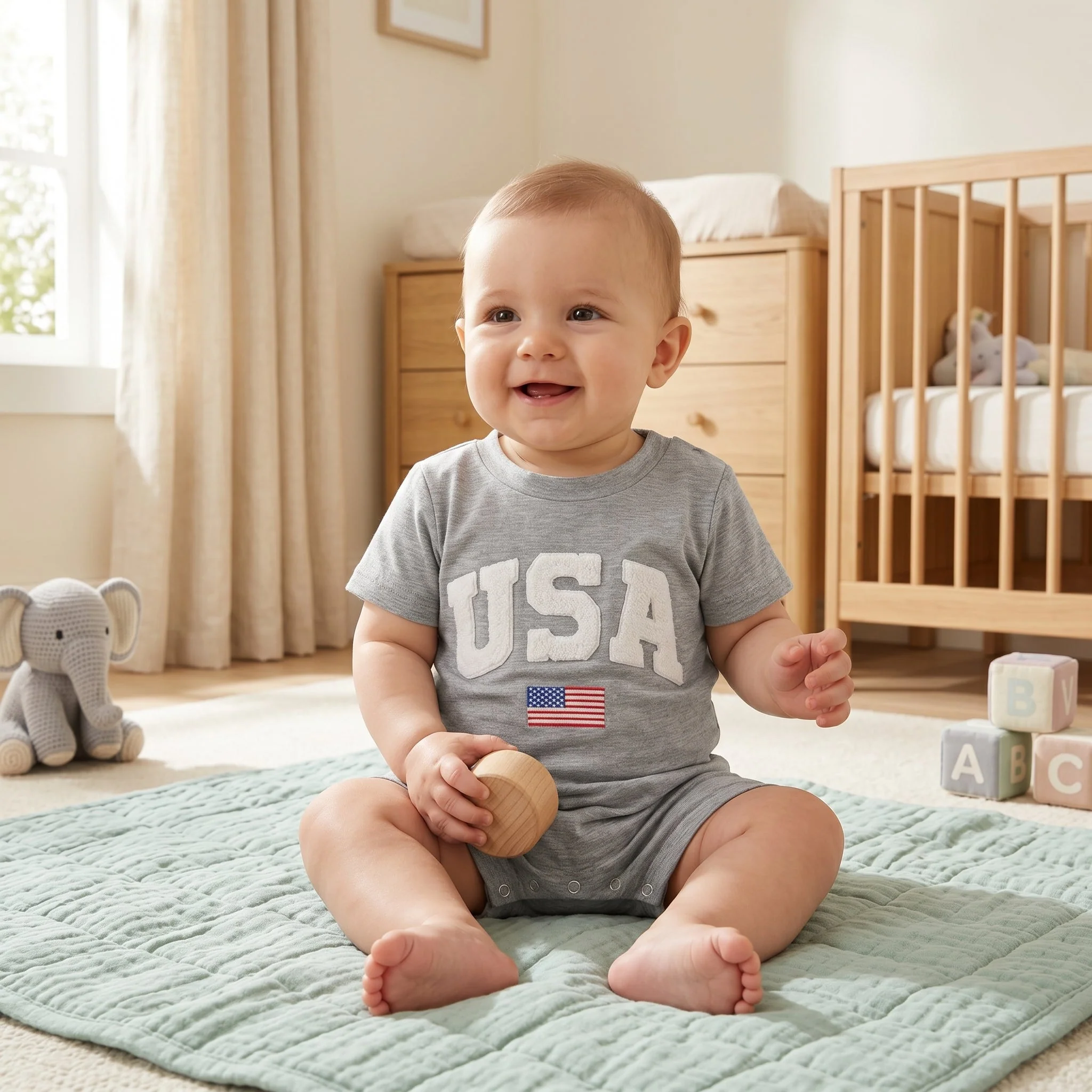 Infant Romper with Patriotic Design - Image 7