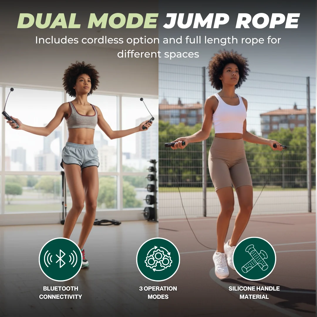 Full Length or Cordless Weighted Jump Rope with Digital Counter