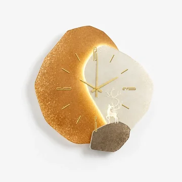 Wall Lamp Asymmetrical Crystal With Built-In Clock