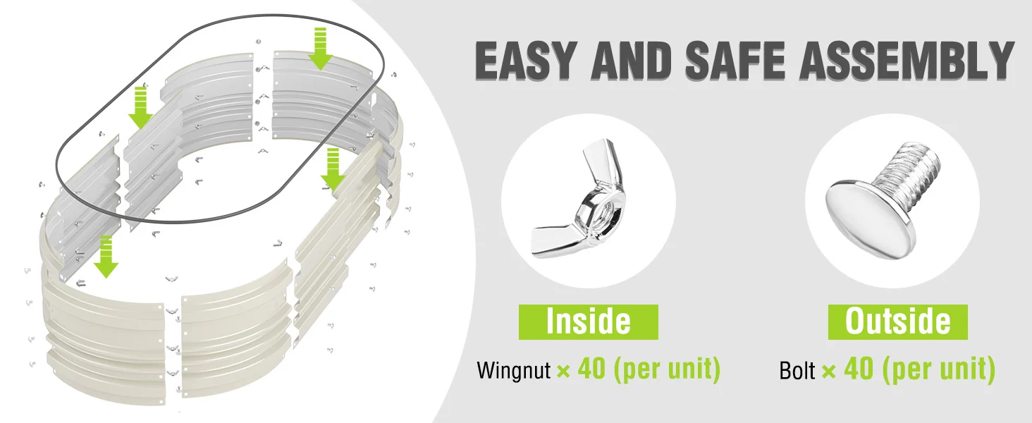 Ceiling track system diagram with innovation and quality labels, showing inside wingnut and outside bolt fasteners