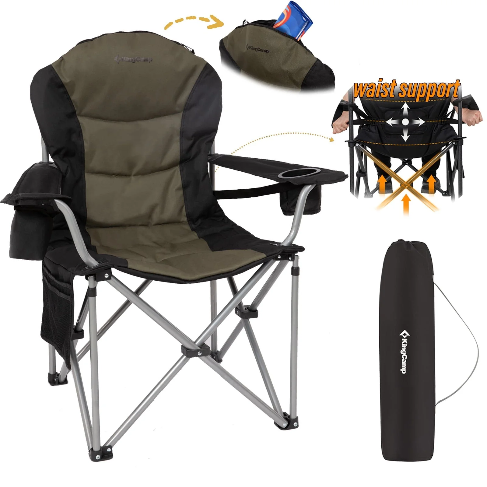 KingCamp Lumbar Support Oversized Camping Chair - Image 55