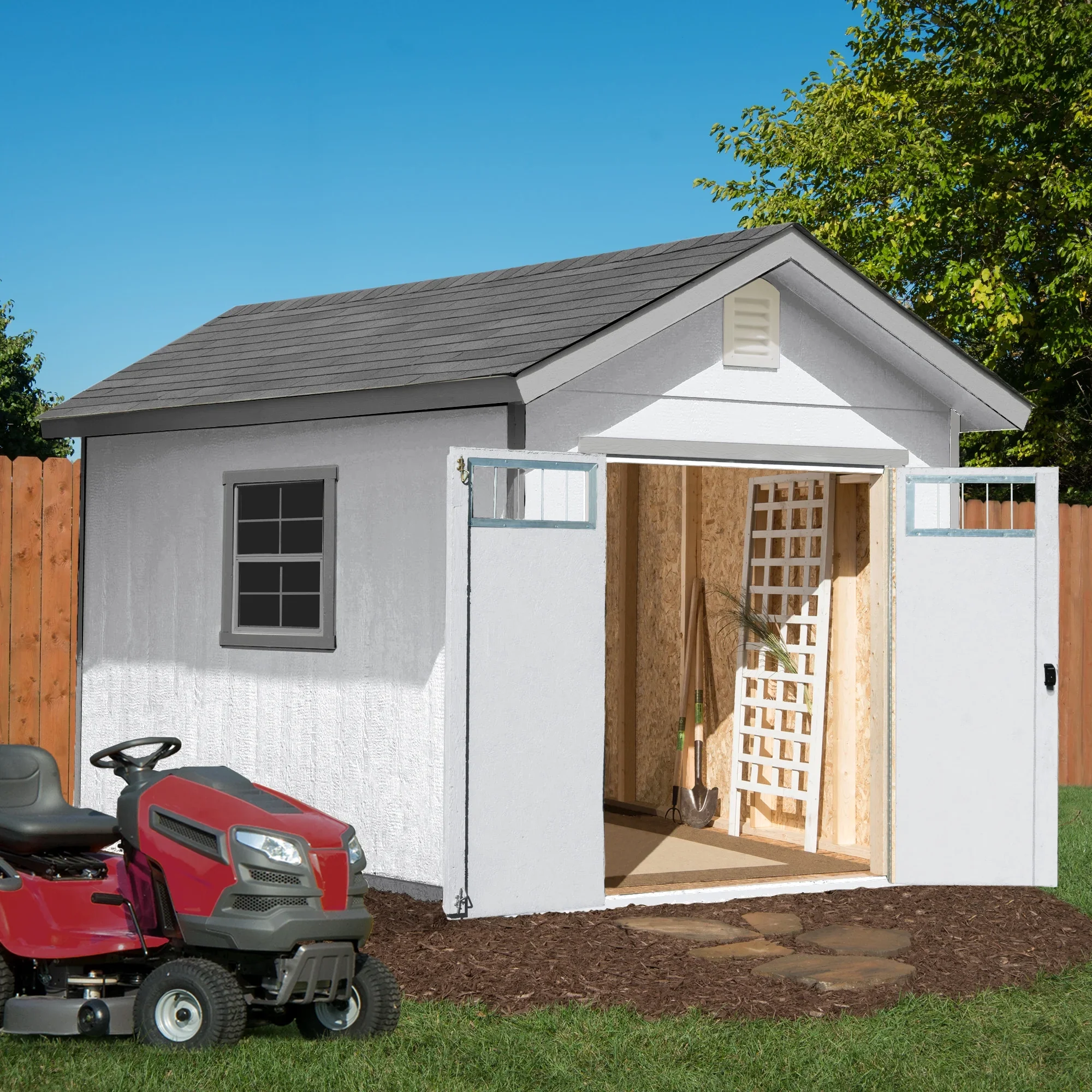 Handy Home Products Beachwood 10 ft. x 12 ft. Wood Storage Shed (with Floor) - Image 6