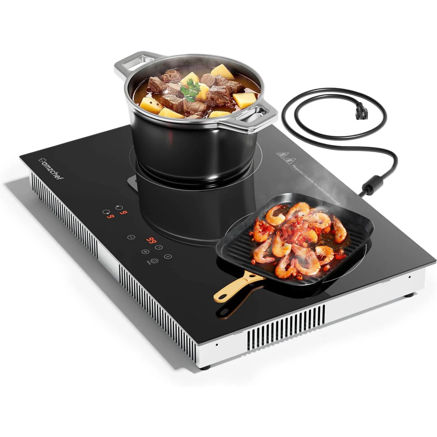 AMZCHEF Induction Stove Top 2 Burners 1800W for RV IDH1800 2