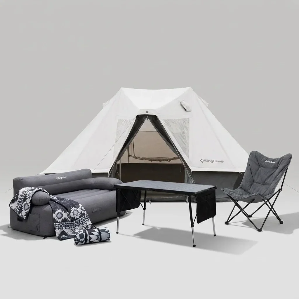 KingCamp Khan Villa Luxury 4-Season Glamping Tent Bundle