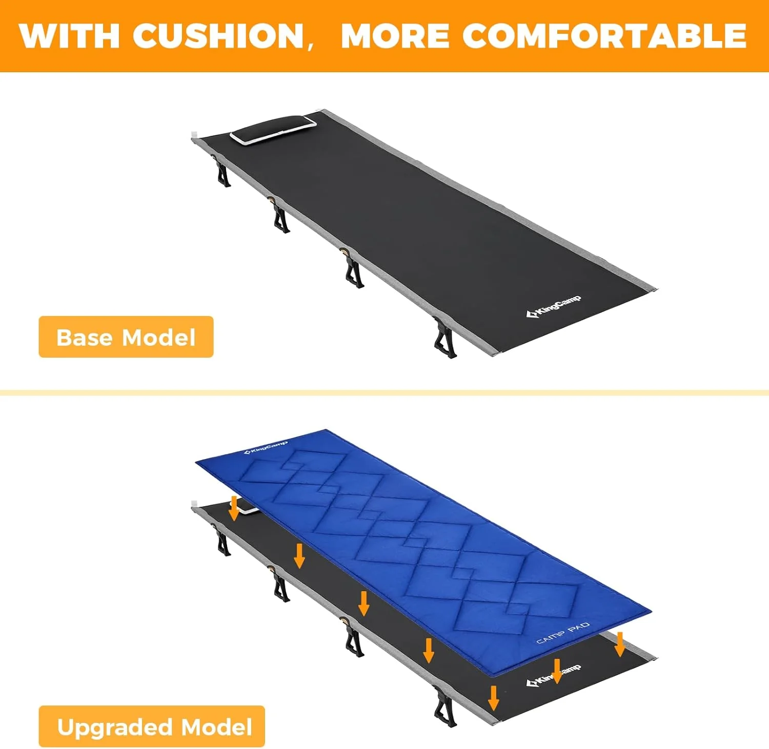 KingCamp Ultralight Camping Cot with Mattress - Image 4