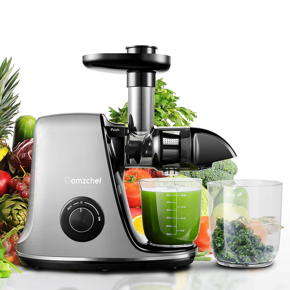 AMZCHEF Cold Press Slow Masticating Juicer High Juice Yield for Fruites and Vegetables 1