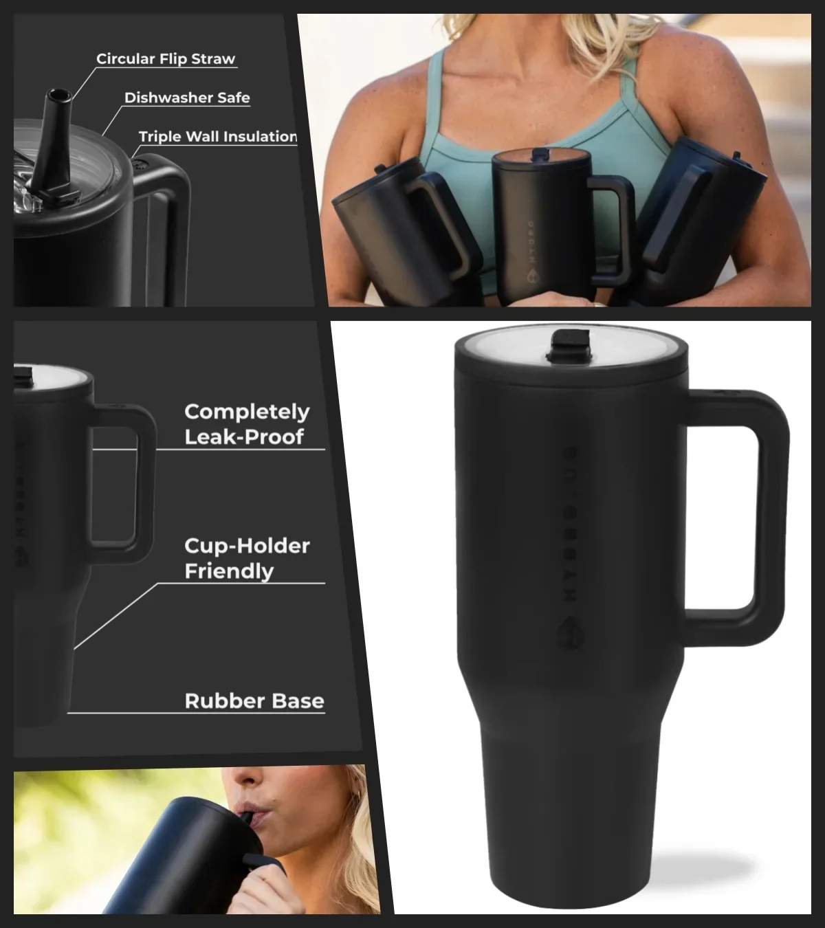 Flip Straw Insulated Tumbler - Image 6