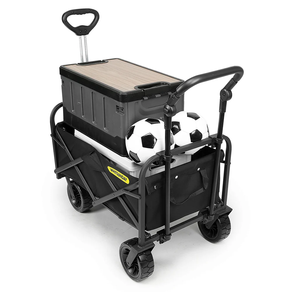 Whitsunday Folding Wagon 8" Heavy Duty Whlees with Push Bar (Standard Size PLUS)