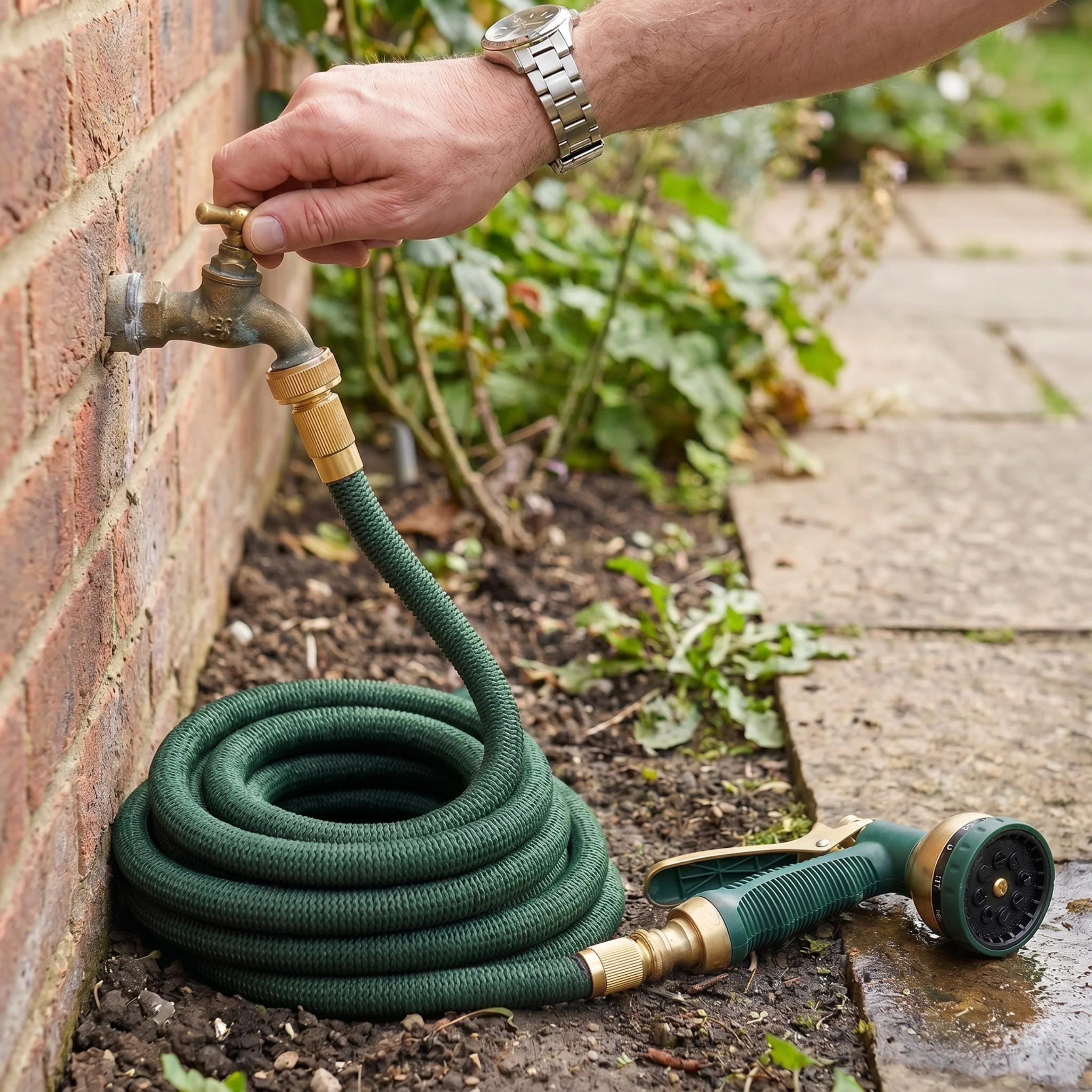 50 Feet Aluminum Water Hose 650 PSI - Tangle-Free Flow System - Image 3