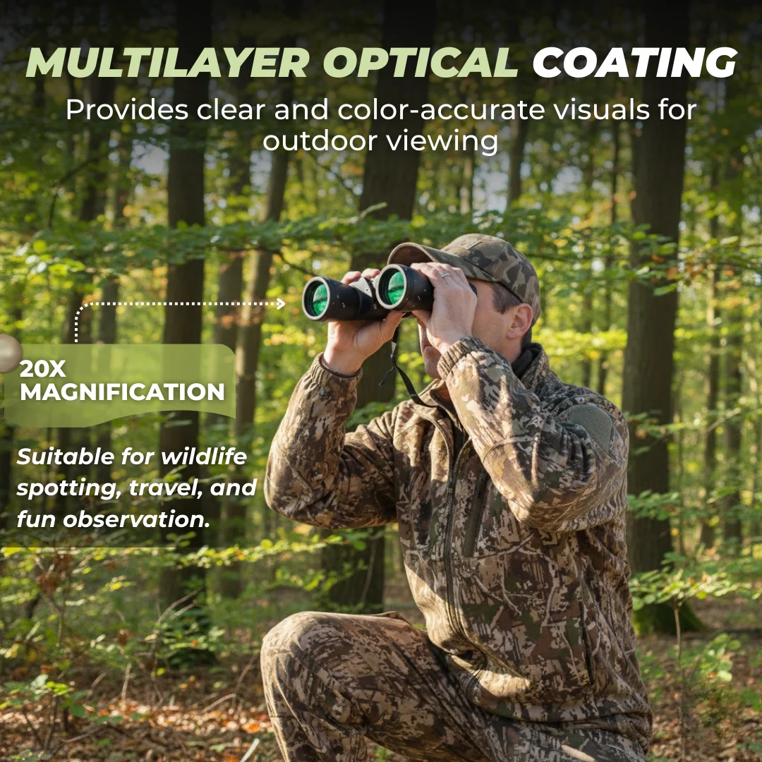 Compact Binoculars for Adults with Low Light Vision and Tripod Mount Compatible