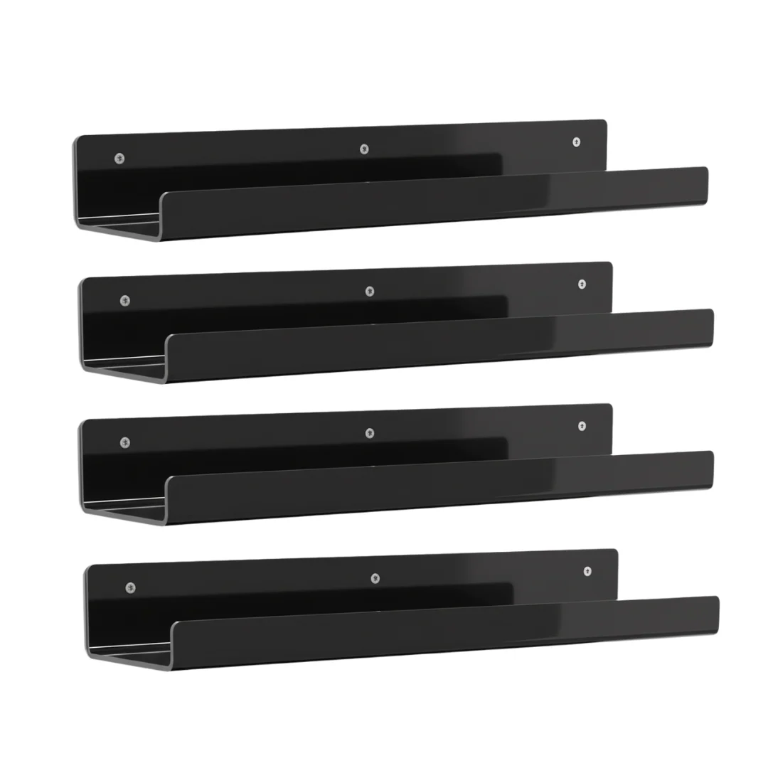 15-Inch Floating Bathroom Organizer Set - Acrylic Wall Shelves - Image 8