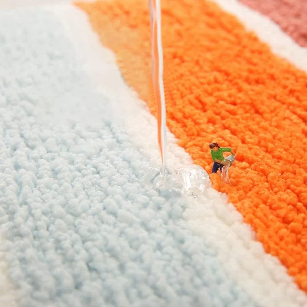 Bath Mat Plush Microfiber Absorbent Non-Slip Backing - Image 5