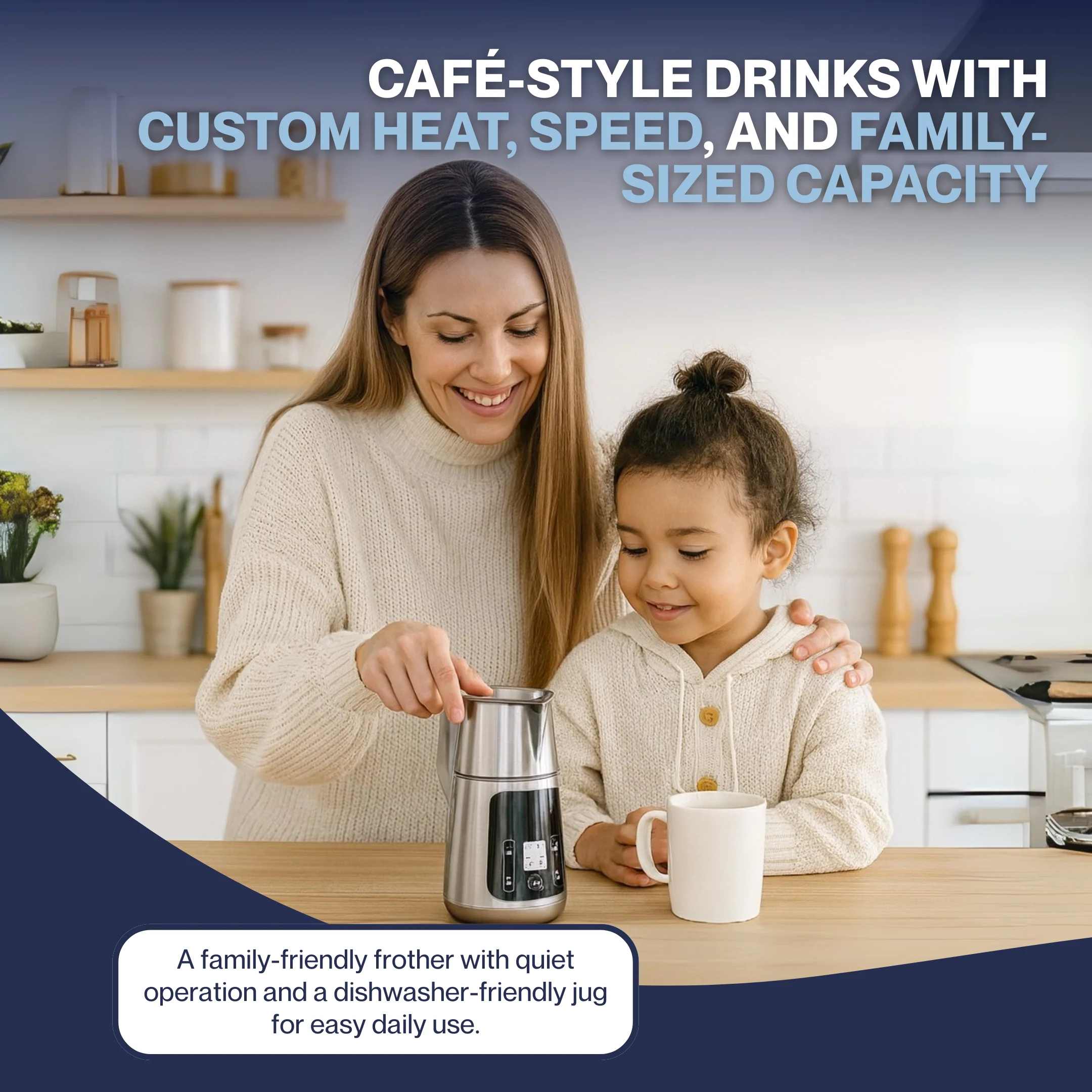 Advanced Electric Milk Frother with Frothing Tech & Fine Microfoam