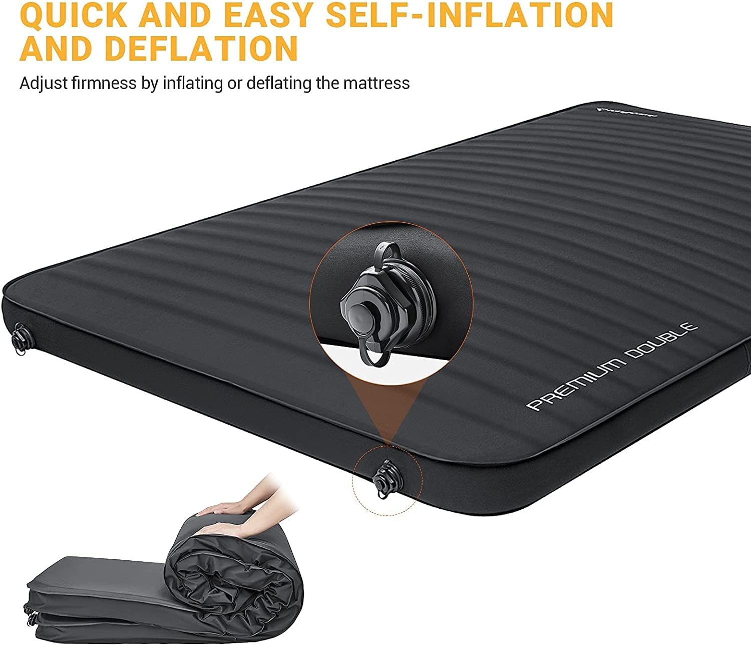 KingCamp PREMIUM Self Inflating Foam Sleeping Pad Double/Single