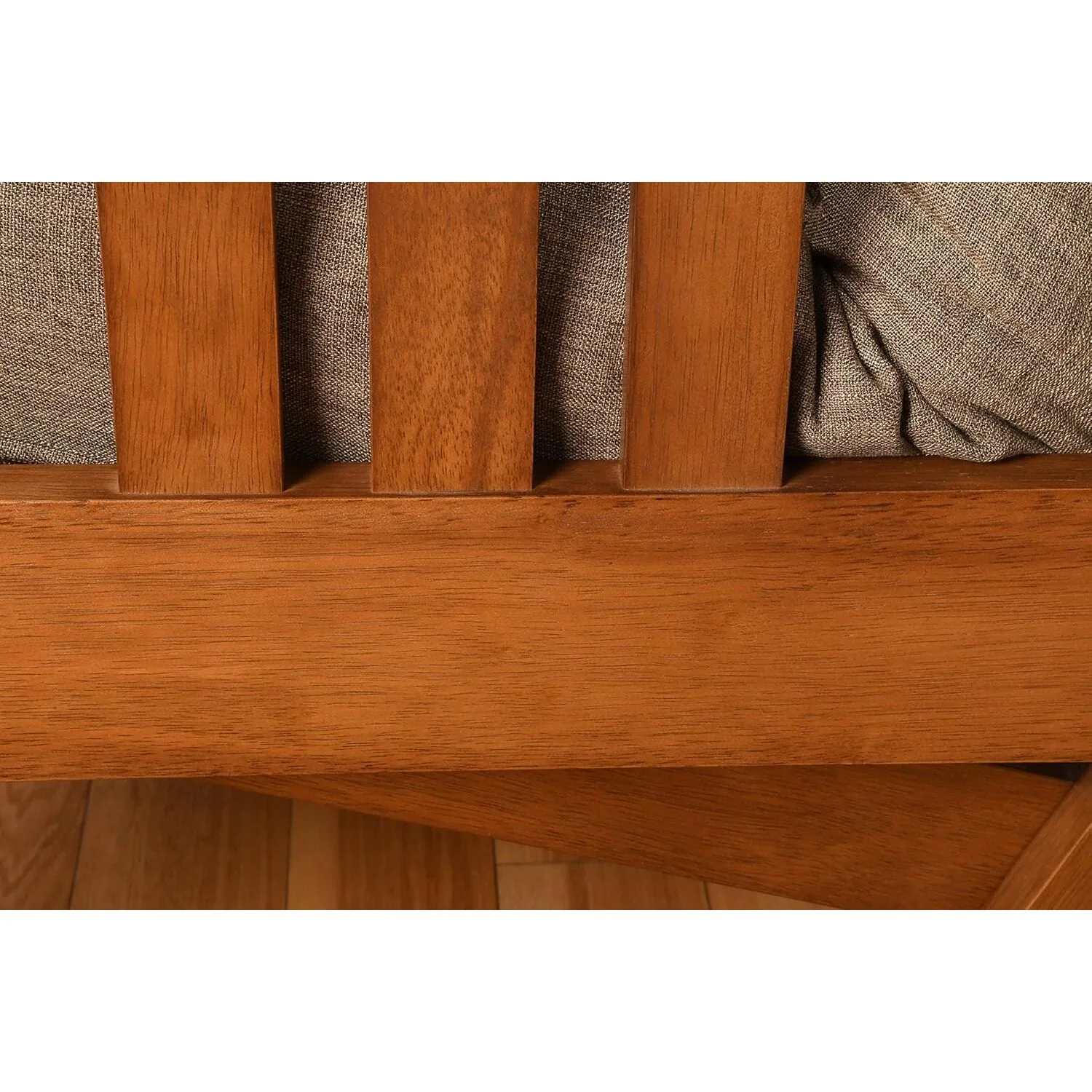 Homestock African Artifacts Full Size Futon Frame Set with Mattress, Easily Converts to Bed, Versatile Design Futon Frame for All Spaces, 33"H x 79"L x 37"D-Color:Linen Charcoal,Size:Barbados - Image 34