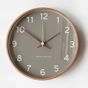 Elegant Silent Timepiece – Contemporary Wood Wall Clock