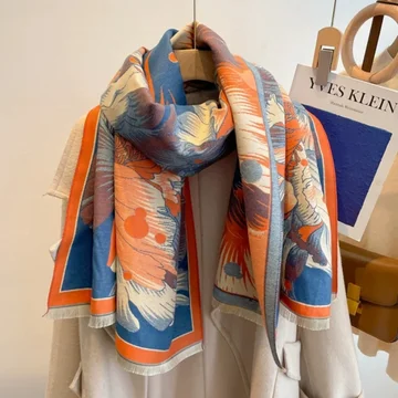 Shawl Floral Jacquard Soft Microfiber Blend