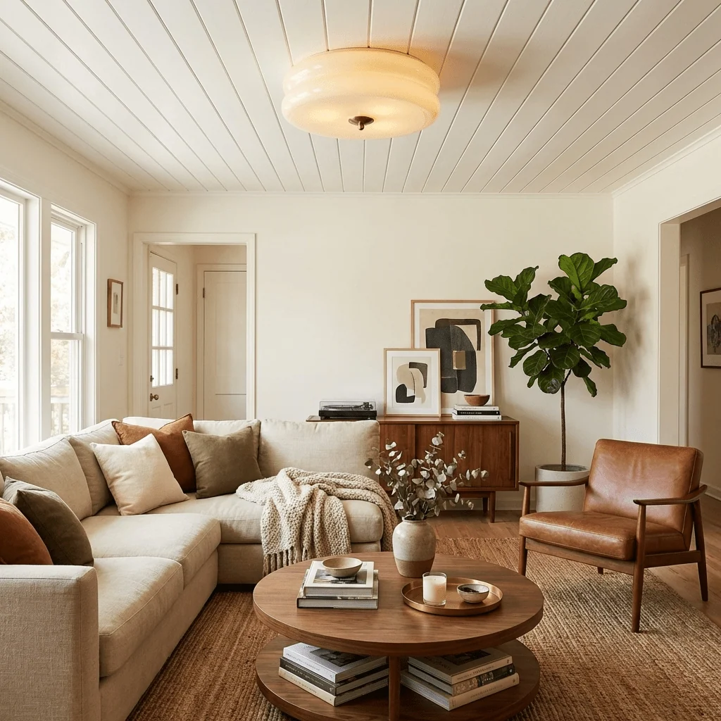 Elegant Retro Ceiling Light Fixture with Art Deco Flair - Image 4
