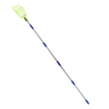 Telescoping Fruit Harvesting Pole with Basket Claw Made of Stainless Steel