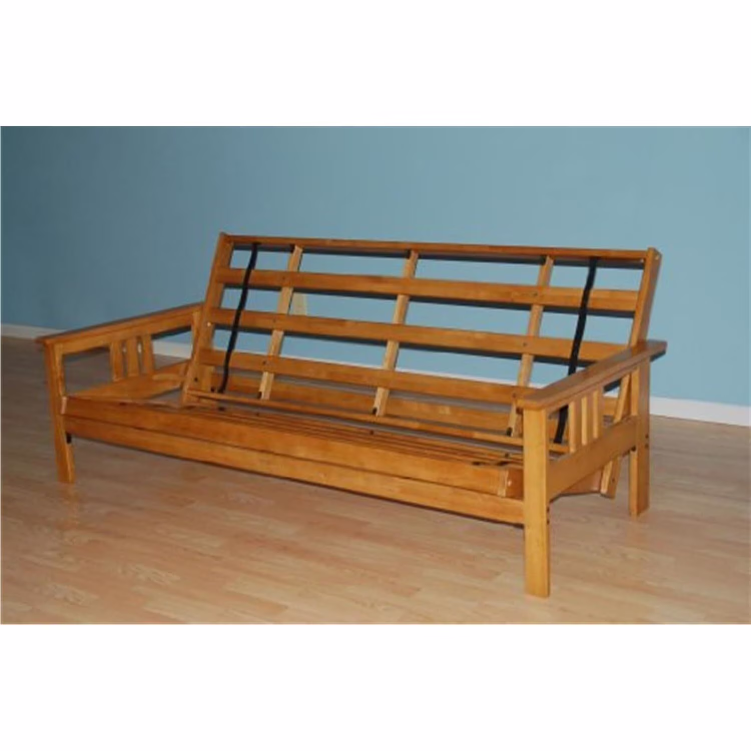 Homestock African Artifacts Full Size Futon Frame Set with Mattress, Easily Converts to Bed, Versatile Design Futon Frame for All Spaces, 33"H x 79"L x 37"D-Color:Linen Charcoal,Size:Barbados - Image 15