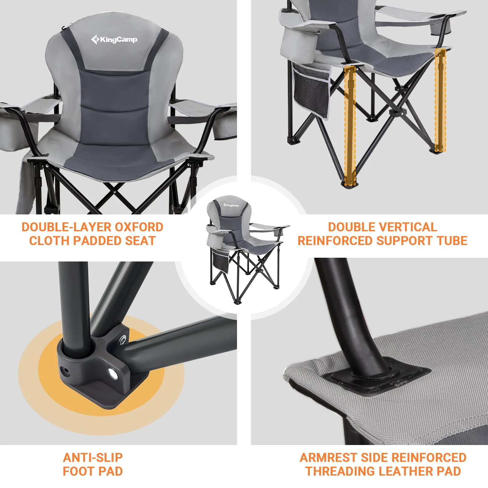 KingCamp Lumbar Support Oversized Camping Chair - Image 44