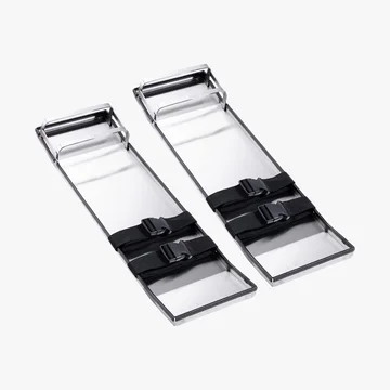KFFKFF 28" x 8" Concrete Slider Knee Board Stainless Steel Slide Board with Straps