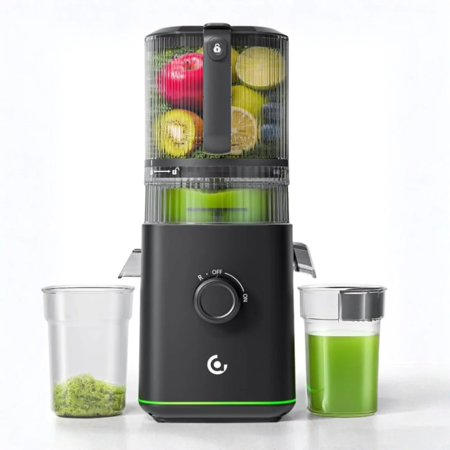 AMZCHEF Cold Press Juicer with 6.5" Large Feed Chute | Hands-free Cut Fruite 1