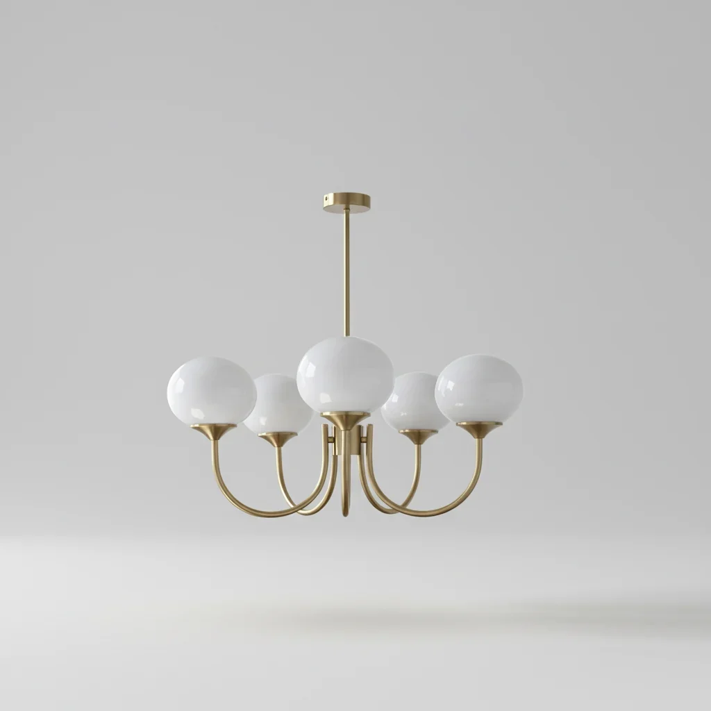 Chic Pastel Pink Ceiling Fixture with Gold Accents - Image 14