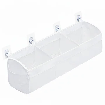 Mesh Bath Toy Organizer with 3 Sections for Quick Drying