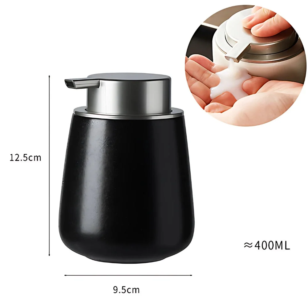 Soap Dispenser Ceramic Press Pump 380ml - Image 4