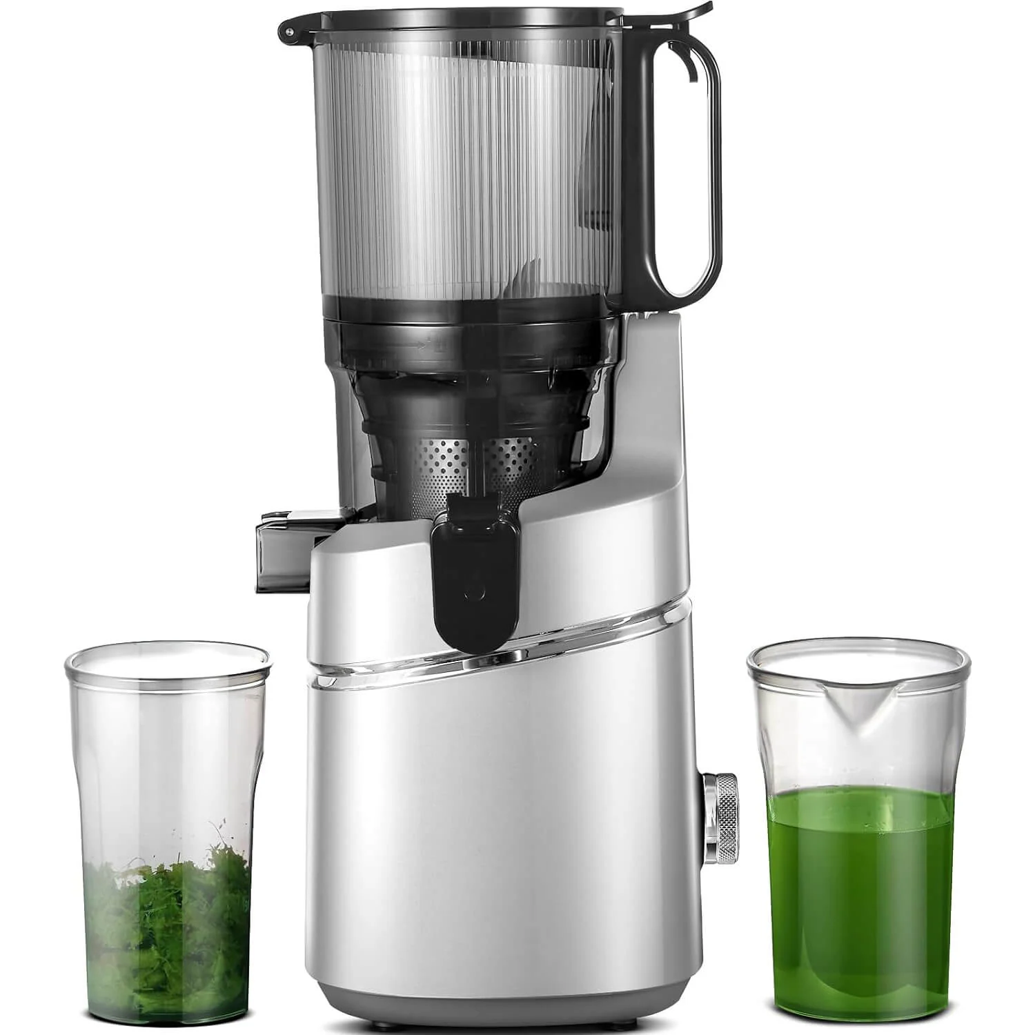 AMZCHEF Masticating Juicer 5.8-Inch Self-Feeding Silver 1