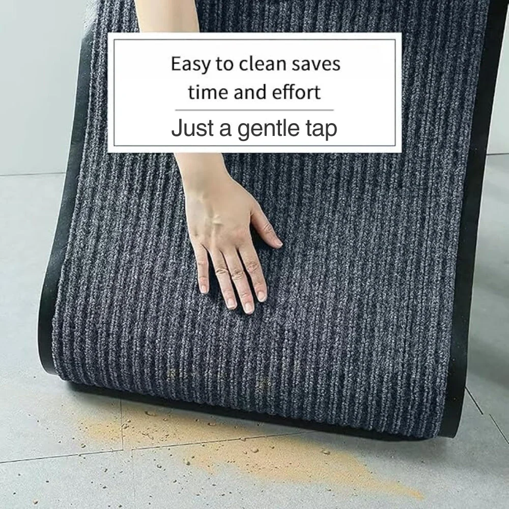 Door Mat Striped Braided Polyester Non-Slip Backing - Image 6