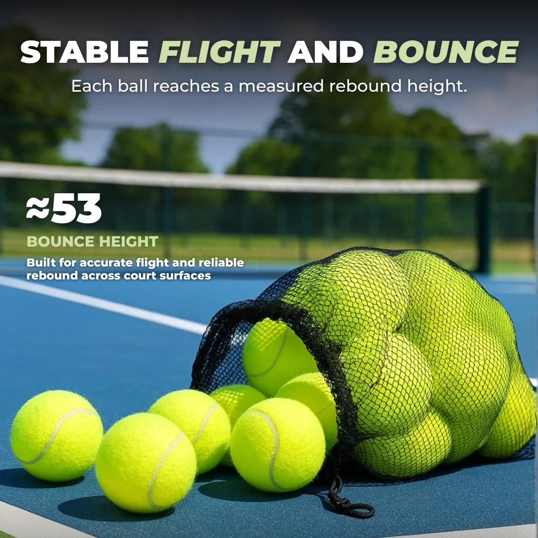Training Tennis Balls 20-Pack with 2.58-Inch Diameter and Mesh Bag