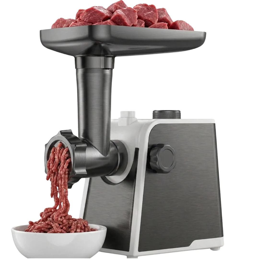 Electric Meat Grinder 3200W with Sausage Tubes, Plates, and Kubbe Set - Image 2