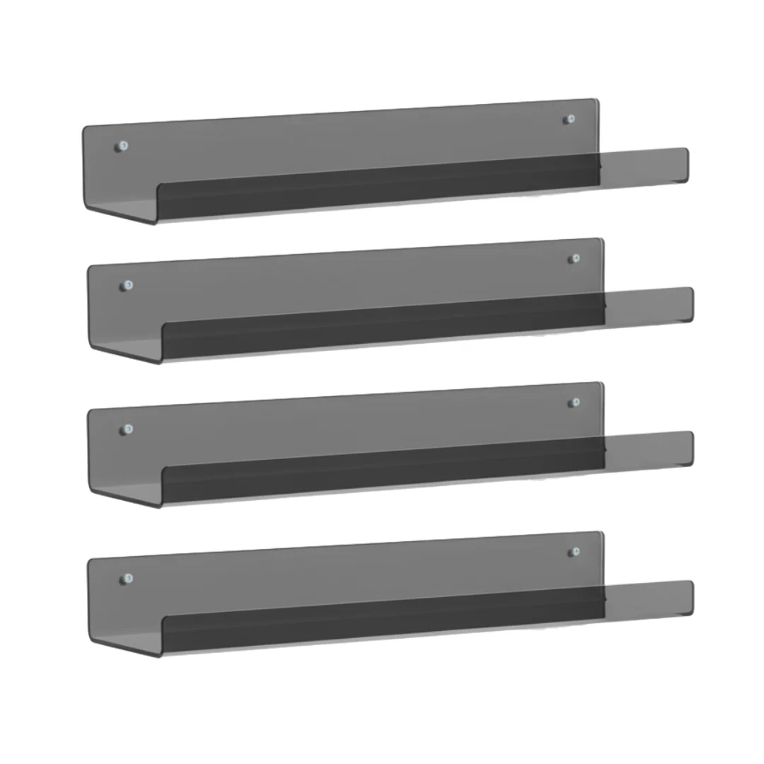 15-Inch Floating Bathroom Organizer Set - Acrylic Wall Shelves - Image 6