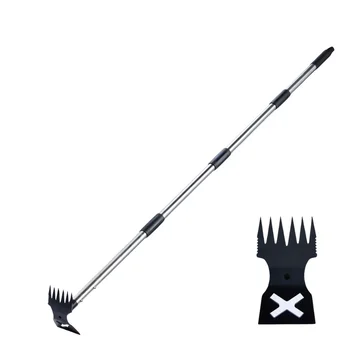 2-in-1 Garden Hoe and Manual Weed Puller with 60-Inch Handle