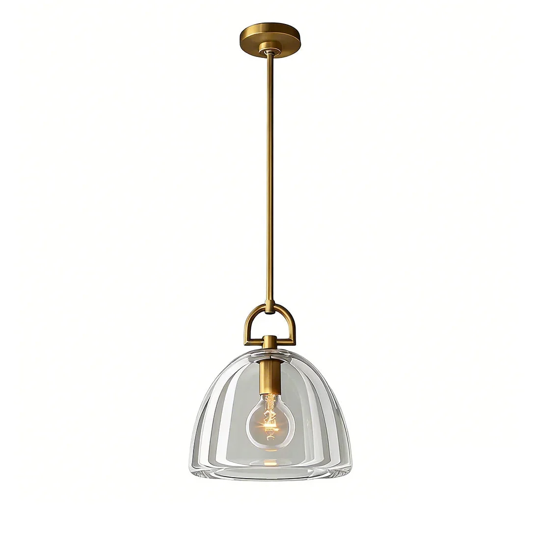 Elegant Glass Dome Pendant Light for Modern Kitchens
