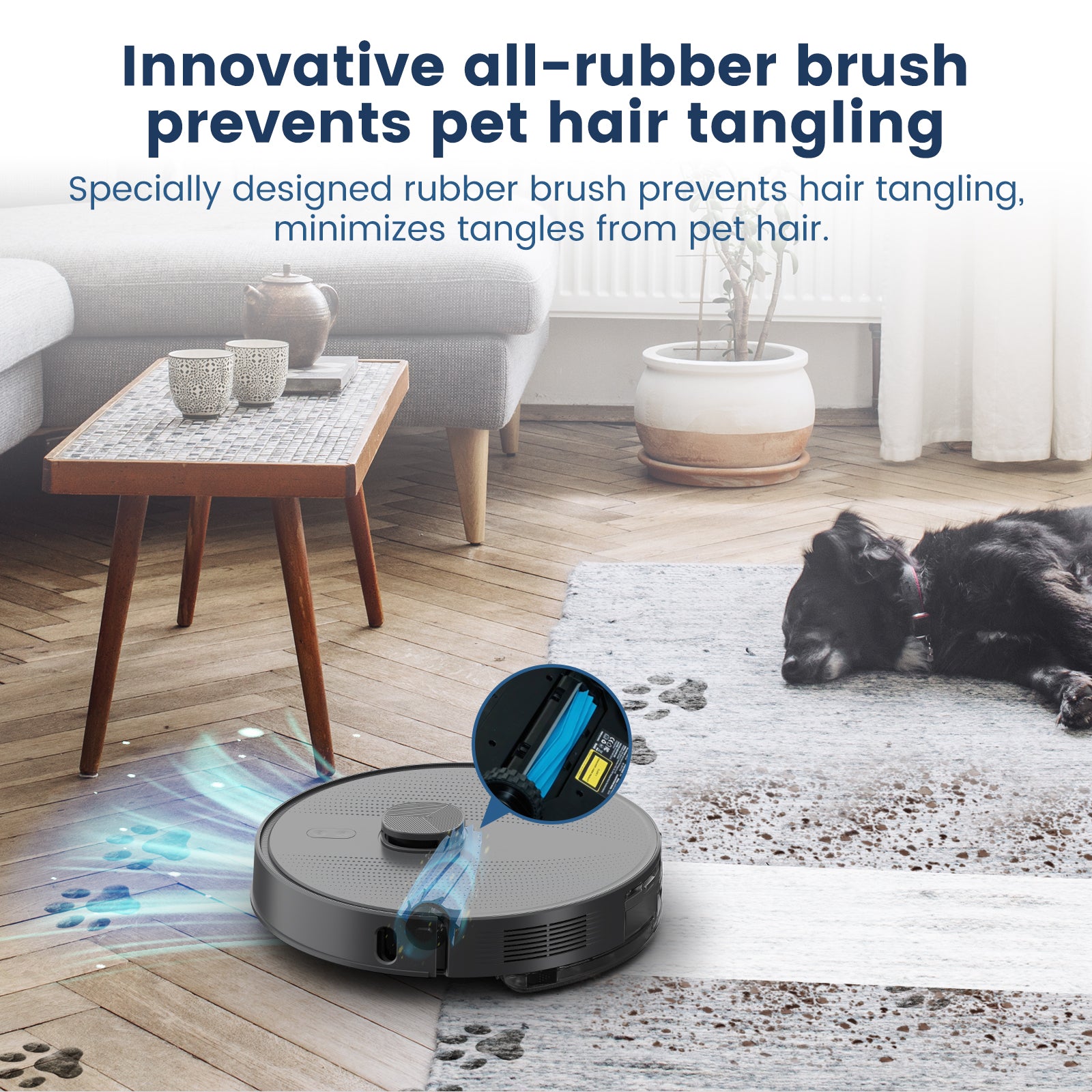 AIRROBO T25+ Robot Vacuum and Mop Cleaner – Self-Empty, 5500Pa Suction, Ultrasonic Carpet Detection