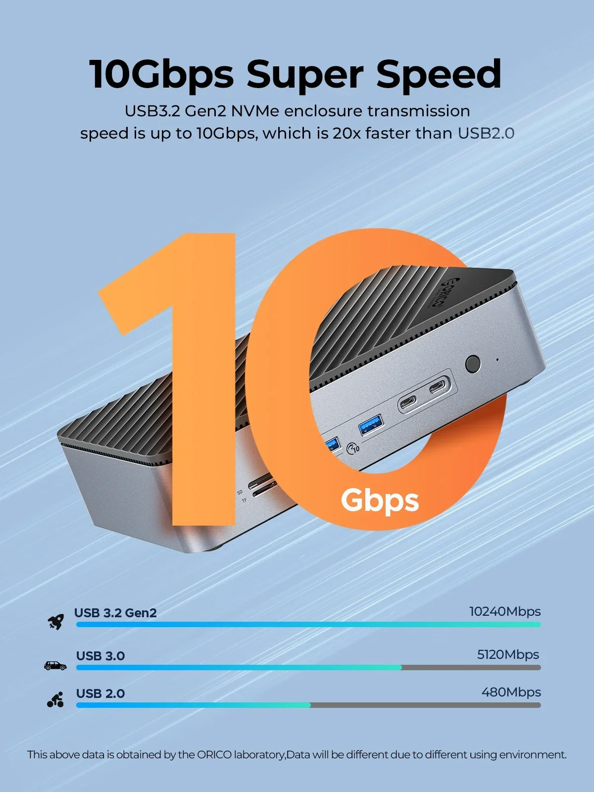USB Hub with 10 Ports and Multiple Connection Options - Image 12