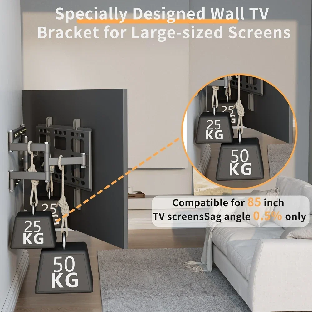 Adjustable Wall Bracket for TVs with Full Motion Capability - Image 11