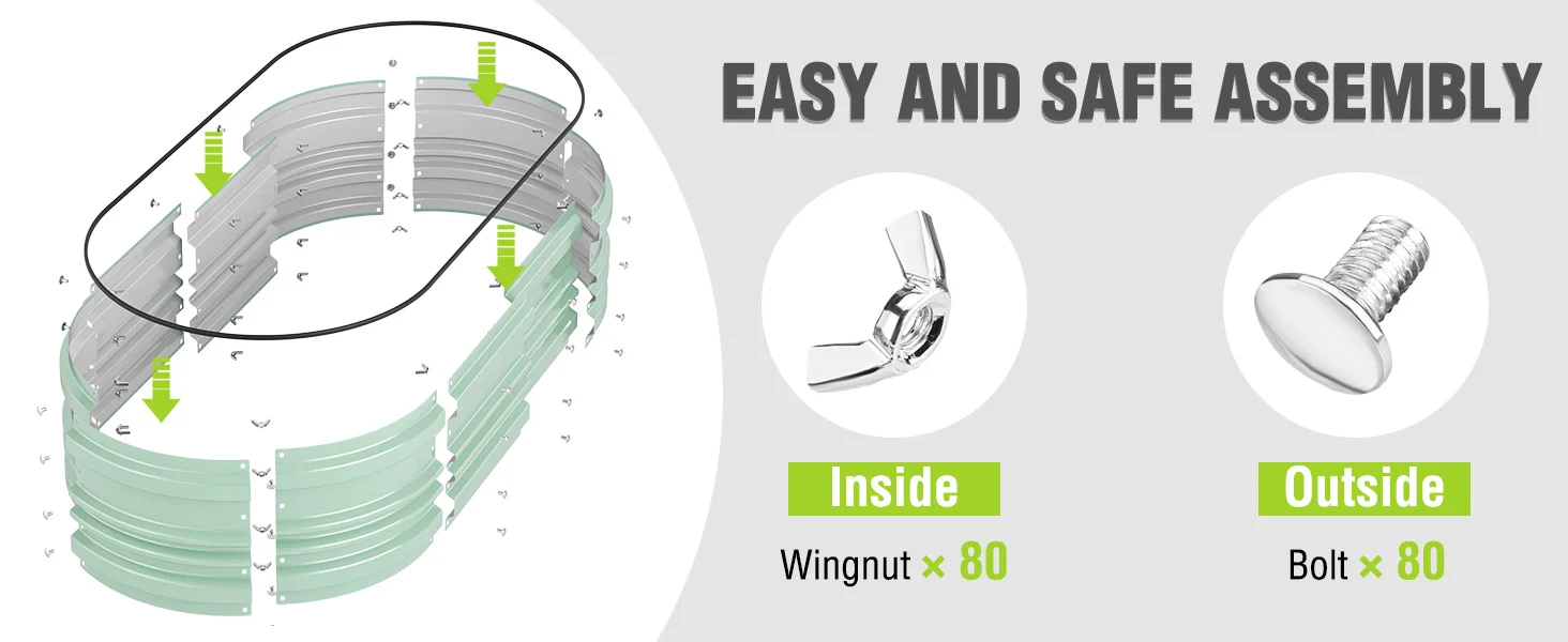 Ceiling light mounting system diagram with innovation and quality, showing inside Wingnut x 80 and outside Bolt x 80