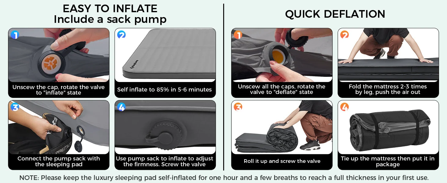 KingCamp PREMIUM Self Inflating Foam Sleeping Pad Double/Single - Image 105