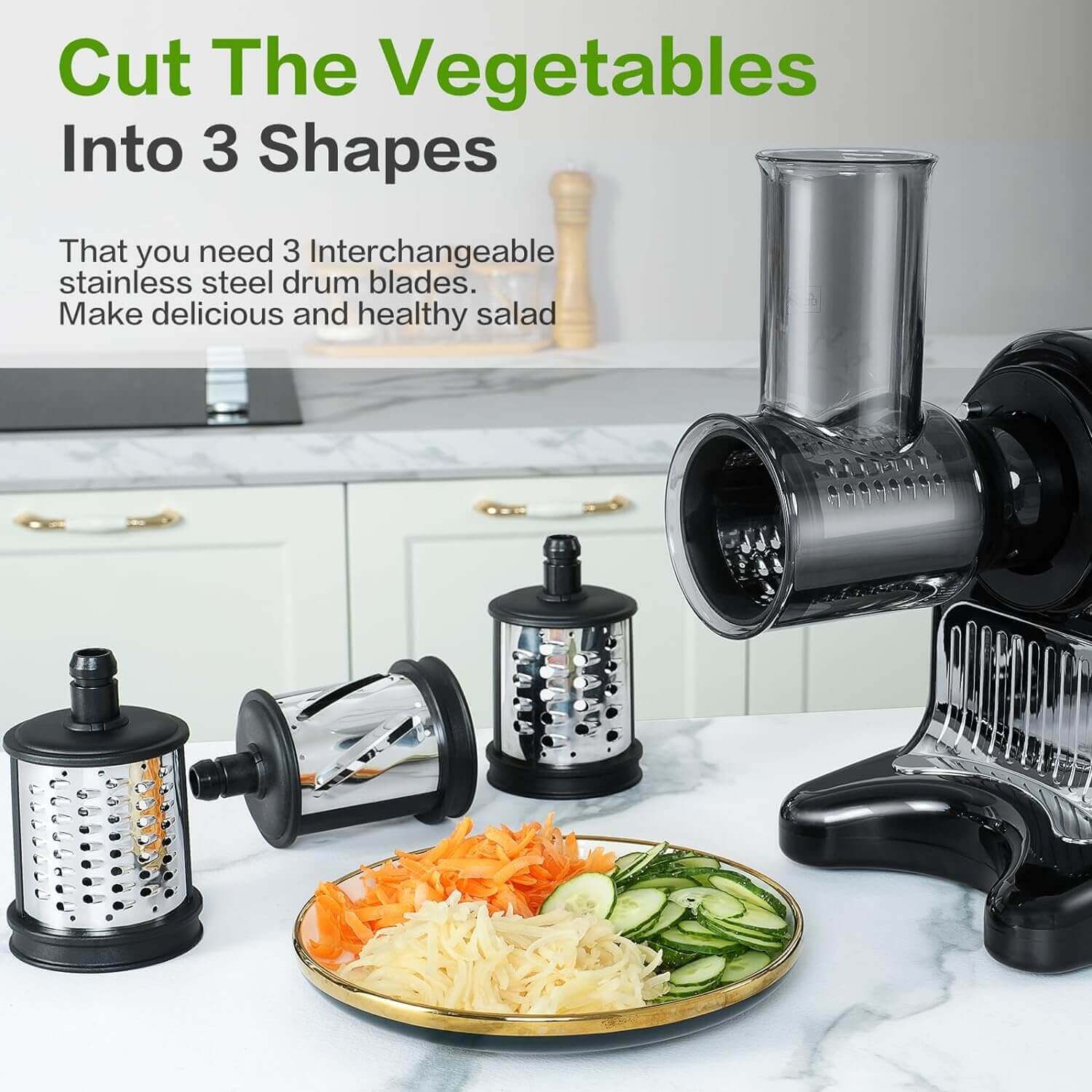 AMZCHEF Inovative 5-in-1 Multifunctional Juicer ZM1517 Black 4