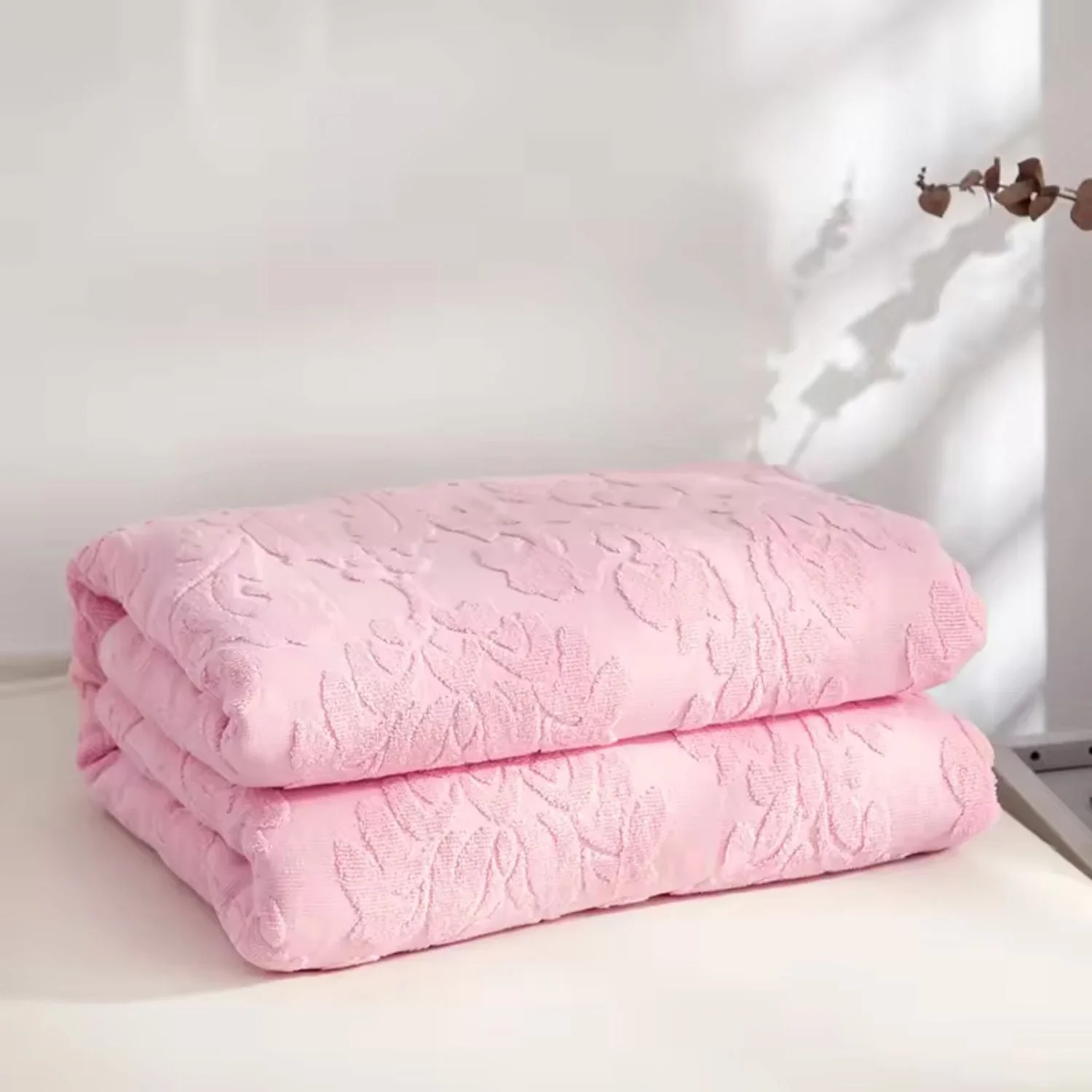 Throw Blanket Plush Jacquard Microfiber Blend Machine Washable - Image 8