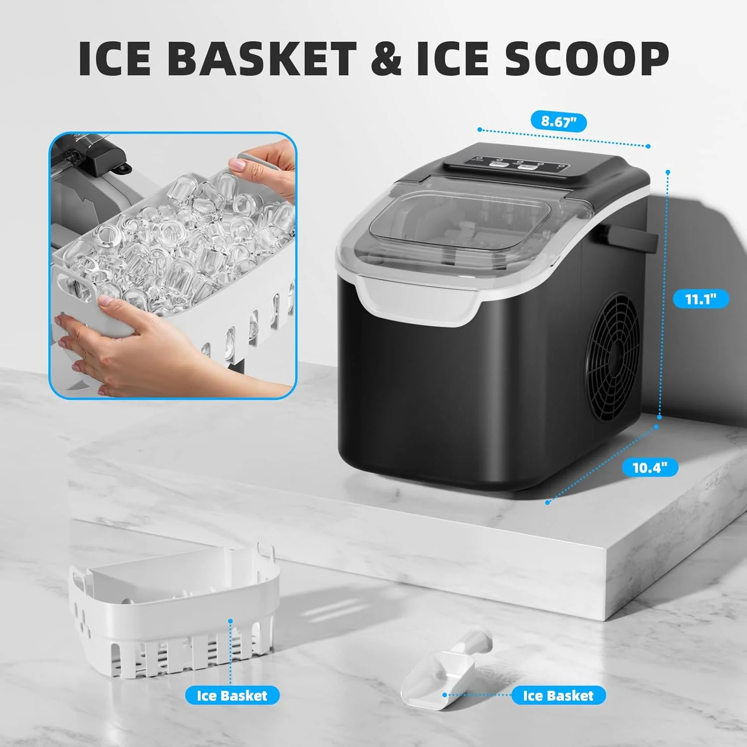 Countertop Ice Maker with Handle 58012RIM1 - Image 4