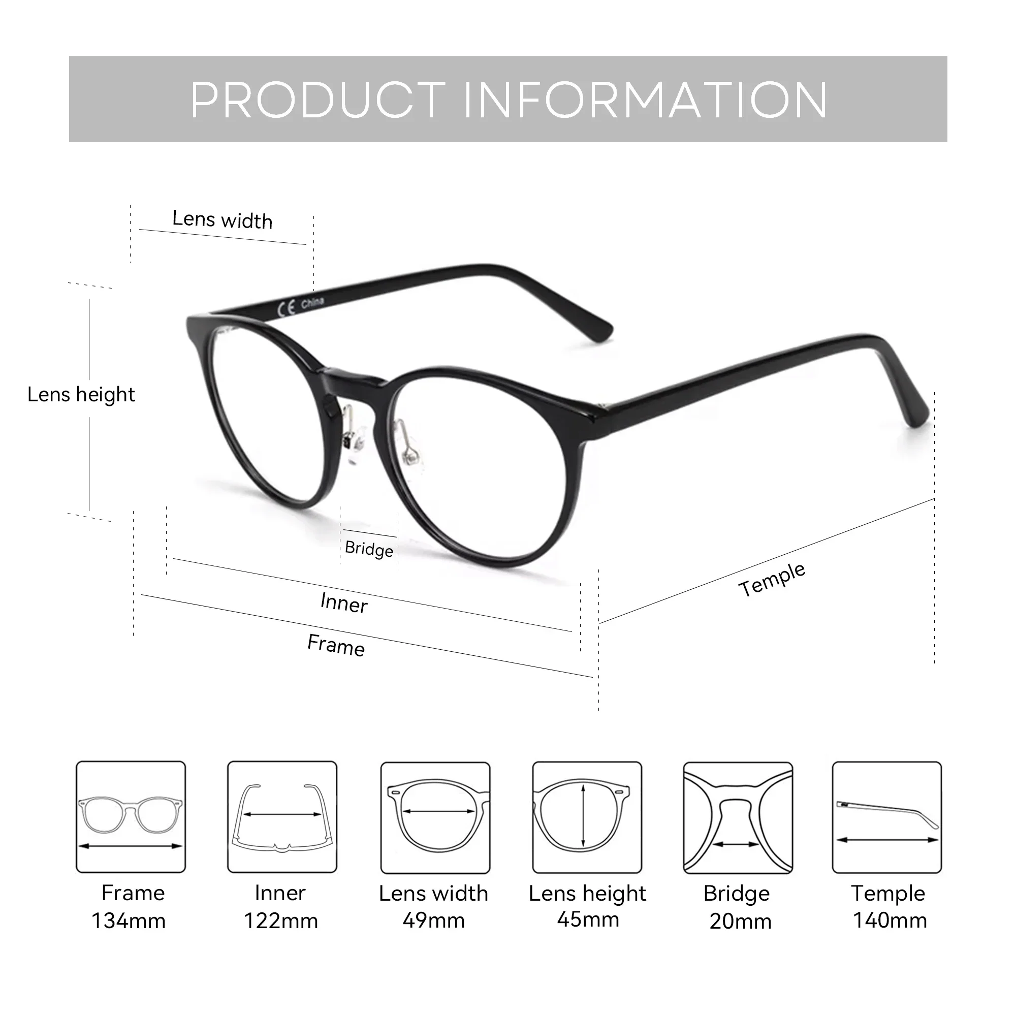 Vintage Round Eyewear with Glass Lenses - Image 4